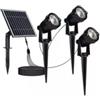 Vtac Faretto led solare da esterno con picchetto vtac nero 3000k 3 pezzi