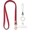 MORSUNBELA Porta Badge da Collo Cordino per Cellulare Portachiavi Rosso | 48 cm Stirata Porta Badge da Collo Cordino Portachiavi Lungo Insegnanti Laccetti per Telefono Chiavi Permesso di Lavoro