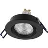 OSRAM Faretto da incasso a LED Spot Set 4,5W nero, bianco caldo 2700K, alluminio, montaggio a scatto girevole, set da 3