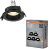 OSRAM Faretto da incasso LED Spot Set GU10 Press 2,6W Nero, 200lm 2700K Bianco caldo, CRI≥80, alloggiamento in plastica, set da 5