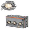 OSRAM Faretto da incasso a LED Spot Set, 4,9 W, 2700 K, faretto da soffitto 36°, nichel satinato, alluminio/plastica, orientabile, set da 3