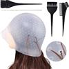 Scettar Cuffia per Meches con foro perforato, con pennelli e ago, Cuffia Per Capelli Strumento Per Lo Styling, Cappucci In Silicone Per Tinture Per Capelli, Tappo Per Colorare I Capelli