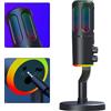 Microfono Dinamico Professionale XLR USB con Luce RGB per Stream e Gaming
