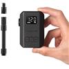 Peakspeak Mini Pompa Elettrica Bici AS260PRO, 120 PSI pompa bicicletta portatile con manometro e arresto automatico, ricaricabile USB-C, gonfiaggio preciso per valvole Presta/Schrader