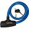 H Himprox Lucchetto per bicicletta antifurto 60 cm, cavo in acciaio con rivestimento impermeabile, lucchetto di sicurezza con 2 chiavi per bici, moto, scooter, monopattino elettrico