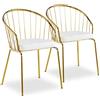 Menzzo Eventille Sedia, Simile & P.U, Bianco, L47 x P55,5 x H77,5 cm
