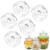 LPAMABA 5 Pesi di Fermentazione Ø 7 cm, Pesi Fermentazione Pesi in Vetro per Barattoli A Bocca Larga, Barattoli per Decapaggio, Crauti, Kimchi 7x2,5 cm (Trasparente)