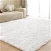ORINOVA Tappeto Peloso Bianco 240x300 cm Rug Scendiletto Tappeti Morbido Camera da Letto Lavabile in Lavatrice Moderno Salotto