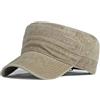 Oneroomone Moda Cappello Uomo con Visiera Piatta Unisex Militare Hat, Regolabile Cappellino Piatto Unisex, Cappellini Militari Vintage da Baseball, Berretto Militare Piatto Vintage in Lavato (Kaki)