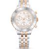 Swarovski Octea 5672937 Orologio Chrono realizzato in Svizzera con cinturino in metallo dorato rosa e finitura in metallo misto, argento e oro rosa, moderno, argento e oro rosa, Moderno