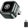 XIBALOM NUOVO 2026 Adattatore CarPlay Wireless & Android Auto 2-in-1, Dongle Mini Wi-Fi 5.8GHz, Corpo in Metallo Dissipante, Funzione One-Click opzionale, Adattatore USB-C Incluso