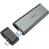 MOGOOD Custodia per SSD, Adattatore per SSD NVMe USB 3.2 Gen 2, Custodia M.2 USB/Tipo-C ad alta velocità 10Gbps, Plug and Play, Compatibile con SSD 2280/2260/2242/2230