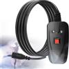 WIYETY Controllo remoto portatile a 3 pin per macchina del fumo da 400 W, 900 W, 1500 W, telecomando per macchina del fumo, ricevitore per macchina del fumo, per Halloween, Natale, matrimoni, spettacoli