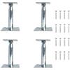 OUPADOS 4 supporti per pali, in acciaio zincato da 100 a 150 mm, piedini regolabili in altezza, per recinzioni, ripar, tettoie, pergolati, terrazze