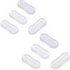 Mooff Set di 8 paracolpi trasparenti per sedile WC, in silicone, forte adesivo, paracolpi, paracolpi per sedile WC, cuscinetti in gomma per casa, hotel e ospedale