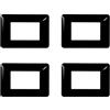 ZOREI 4 Pezzi Placche Compatibile Con Bticino Matix, Placche In Plastica (3 Posti/Moduli,Nero)