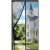 MYCARBON Zanzariera Magnetica 140x210cm Zanzariera Porta Finestra a Calamita Resistente Traspirante Tenda Anti Mosche, Nero