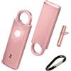 VOLTEK Allarme Personale 140 dB in Metallo per Donna - Anti Aggressione, Anello Rinforzato Anti-Sgancio, Sirena Potente, Portachiavi Sicurezza per Casa, Auto, Viaggi (Rosa)