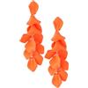 Yolev Orecchini Pendenti con Petali in Acrilico Orecchini di Rose a Goccia Lunga di Fiori Esagerati Ciondolo Personalizzato Arancione Orecchini con Nappe Floreali Donna e Ragazze Accessori Anni 80