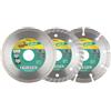 WOLFCRAFT - SET DI 3 DISCHI DA TAGLIO DIAMANTATI DN. 110 MM. TURBO / UNIVERSALE / PIASTRELLE 8392000