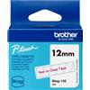 BROTHER Nastro Brother BTAG-132 Rosso su trasparente 1,2 cm