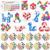 Confezione Da 48 Mini Cubi E Fidget Snake Cube Puzzle Bomboniere per Bambini, Pr