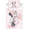 Jerry fabrics Parure da letto Minnie Balloon per culla o ragazzo, 100% cotone, copripiumino 100 x 135 cm + federa per cuscino