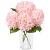 DuHouse 3 ortensie artificiali grandi, 50 cm, in lattice, realistiche al tatto, ortensie per casa, bouquet di nozze, centrotavola, feste, soggiorno, decorazione (rosa)