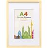 Egofine Cornice portafoto in legno A4, con vetro acrilico, 21 x 29,7 cm, per montaggio a tavolo e a parete, passepartout per foto DIN A5, perfetta per foto, poster, puzzle, casa, ufficio, rovere