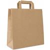 PACKY - Sacchetti Carta Kraft Manici Piatti 32x40x12cm Marrone - 25 Pezzi