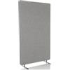 hjh OFFICE Parete divisoria acustica FLEXMIUT STAND Divisorio per ambienti con guide a pavimento, grigio chiaro, 891013