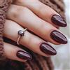 Nymora Set da 30 Unghie Press-on Rosse, Unghie adesive corte a forma di mandorla con degradé vino rosso, Set di unghie riutilizzabile con tabs adesivi & lima