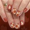 Nymora 24 Pezzi Unghie Finte Halloween Adesive, Corte, Motivo Zucca e Fantasma Arancione, Set Nail Art Effetto Gelatina per Donne & Ragazze