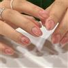 Nymora Press On Nails Corti - 24 Unghie Adesive a Forma di Mandorla Colore Rosa Chiaro con Degradè Naturale, Unghie Acriliche Corte per Donne con Limetta per Unghie e Colla