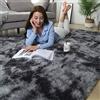 Leesentec Tappeto Salotto Tappeto Camera da Letto,Tappeti Moderno Soffice Pelo Lungo Antiscivolo per Soggiorno,Cameretta,Ingresso Interno(Nero/Grigio,140 * 200cm)