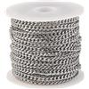 Ipotkitt Catena a maglia barbazzale, 5 m, in acciaio inox 304, non saldata, taglio diamante, per gioielli fai da te, accessori, 3 x 0,8 mm