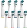 KongKay Testine di ricambio per spazzolini elettrici compatibili con Braun Oralb Dual Clean, Testine di ricambio per spazzolino elettrico Oralb, 8 pezzi