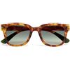 OKKIA Giovanni Occhiali da Sole Unisex Soft Touch Sahara Havana Lenti Verdi