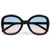 OKKIA Anna Occhiali da Sole Donna Nero Gradiente Blu Rosa