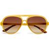 OKKIA Alessio Occhiali da Sole Unisex Goccia Giallo Gradiente Marrone