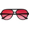 OKKIA Alessio Occhiali da Sole Unisex Goccia Nero Rosso