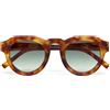 OKKIA Zeno Occhiali da Sole Unisex Tondo Sahara Avana Gradiente Verde