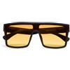 OKKIA Tokyo Occhiali da Sole Unisex Squadrato Nero Gradiente Giallo