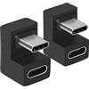 AIYEEN Adattatore USB C ad Angolo di 180 Gradi, Adattatore USB C 3.1 Maschio a Femmina a Forma di U, Adattatore ad Angolo di Tipo C Compatibile per Samsung, MacBook e altro