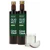 GREAT VITA MeaVita Olio MCT C8 Puro Biologico Bio 1L (2x500ml), Olio di Cocco MCT C8 C10, Pure Oil Acido Caprilico, Vegan, Senza Glutine, per Dieta Keto e Paleo
