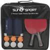 SUN&SPORT Set ping pong con rete da tavolo