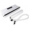 Huslog Macchina Sottovuoto Alimenti 125W, Sigillatrice 6,5 L/min, Saldatura 30 cm, per Cibi Secchi e Umidi, Ideale per Sous-Vide, con 1 Rotolo (3 m x 28 cm), Tubo Accessori e Adattatori, Bianco