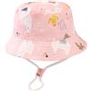 Malaxlx Unisex Bambino Cappello da Pescatore Alpaca Rosa Cappello da Sole Neonato Secchio Cappello Estivo Viaggio Spiaggia Esterno Cappello per 6-12 Mesi Ragazza Ragazzo