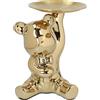 Tognana Orso con Vassoio Home Decor Bear H 21 Cm Ceramica Oro