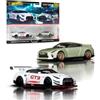 Hot Wheels Premium - Nissan GTR Nismo GT3, set da 2 veicoli Car Culture in scala 1.64, con pneumatici Real Riders e telaio in Metallo, giocattolo per collezionisti, 3+ anni, JBL05
